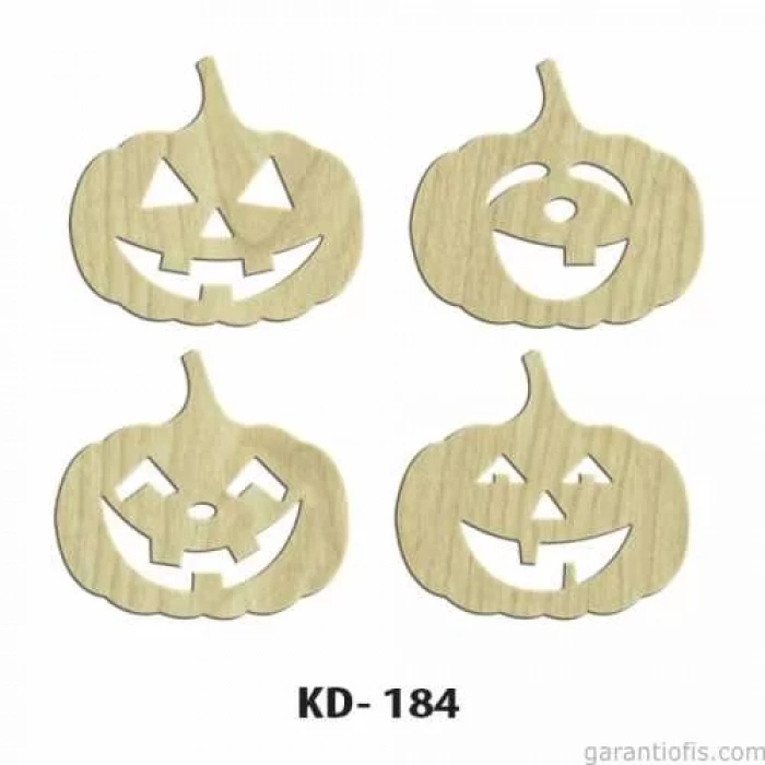 Hobi-Art KD 184 - Bal Kabağı Figürlü Dekoratif Mini Ahşap Obje