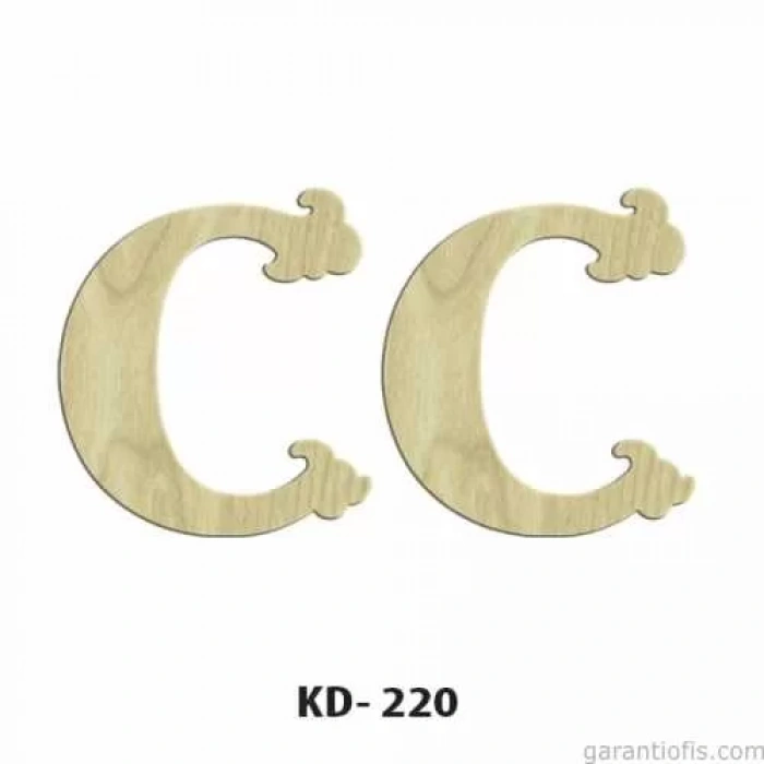 Hobi-Art KD 220 Dekoratif Mini Ahşap Harfler (C Harfi)