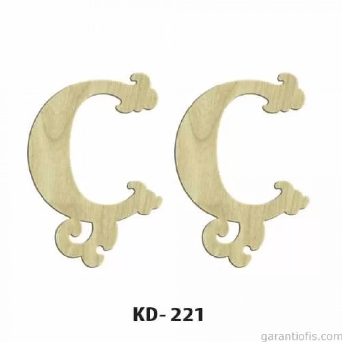 Hobi-Art KD 221 Dekoratif Mini Ahşap Harfler (Ç Harfi)