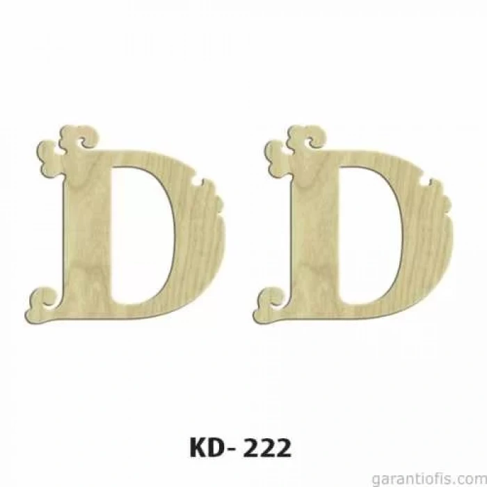 Hobi-Art KD 222 Dekoratif Mini Ahşap Harfler (D Harfi)