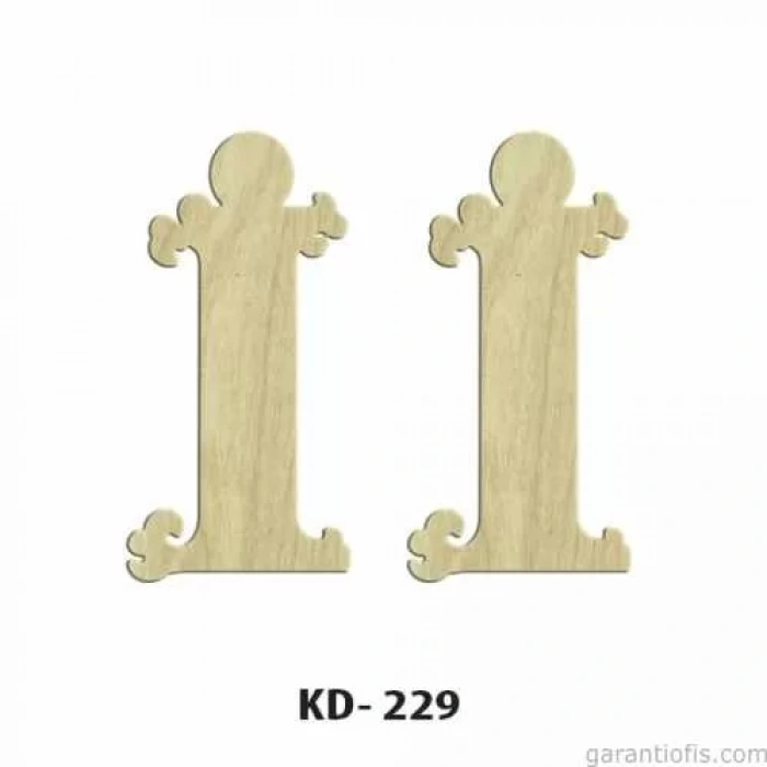 Hobi-Art KD 229 Dekoratif Mini Ahşap Harfler (İ Harfi)