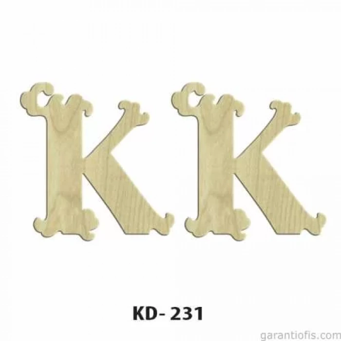 Hobi-Art KD 231 Dekoratif Mini Ahşap Harfler (K Harfi)