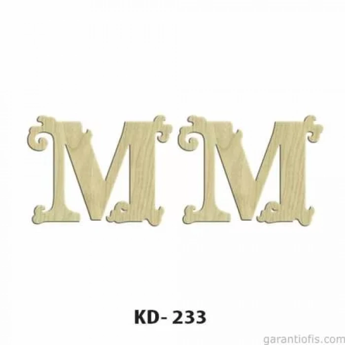 Hobi-Art KD 233 Dekoratif Mini Ahşap Harfler (M Harfi)