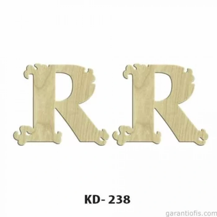 Hobi-Art KD 238 Dekoratif Mini Ahşap Harfler (R Harfi)