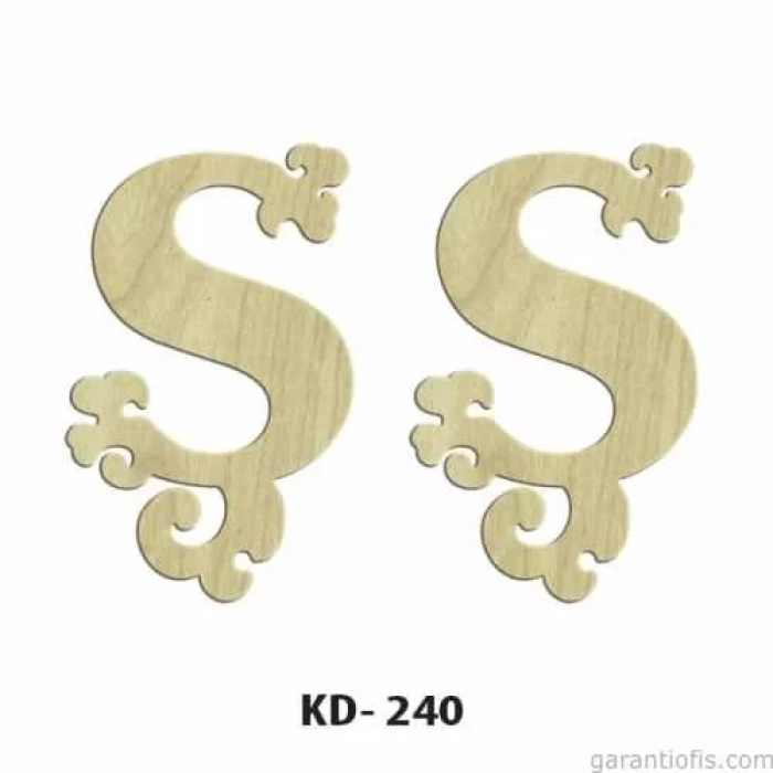 Hobi-Art KD 240 Dekoratif Mini Ahşap Harfler (Ş Harfi)