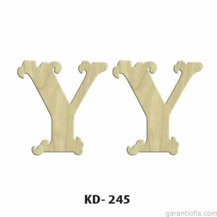 Hobi-Art KD 245 Dekoratif Mini Ahşap Harfler (Y Harfi)