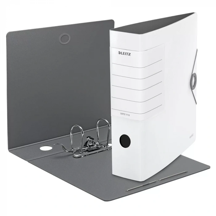Leitz 1112 Solid Beyaz Lastikli Geniş Klasör