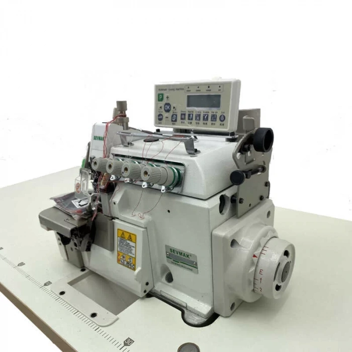 Sevmak VT-3216EXT-05H-UBT 5 İplik Transportlu Tam Otomatik Akıllı İplik Kesicili Overlok Makinası (Kot)