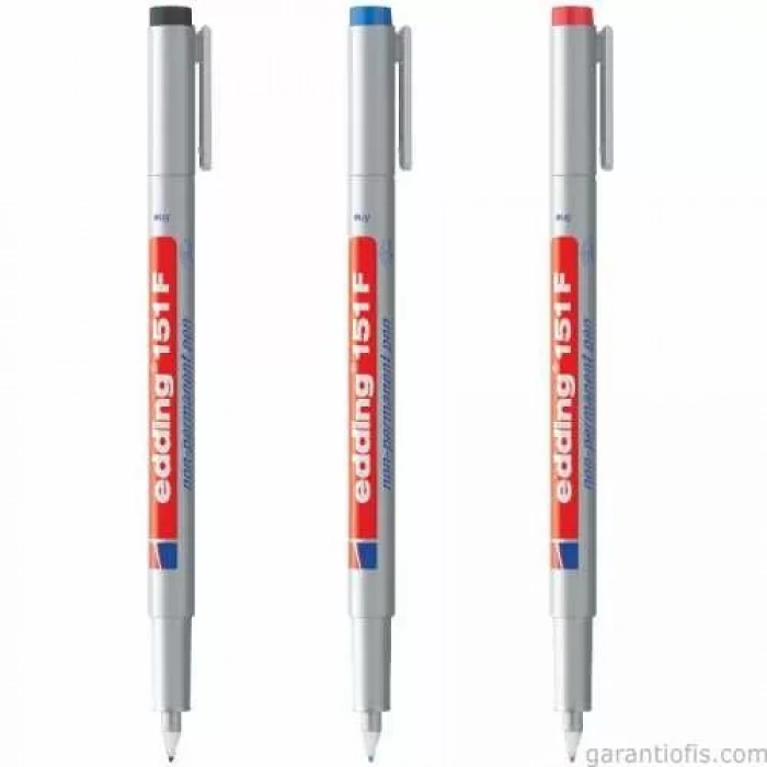 Edding 151 F Siyah Asetat Kalemi (Silinebilir Mürekkep)