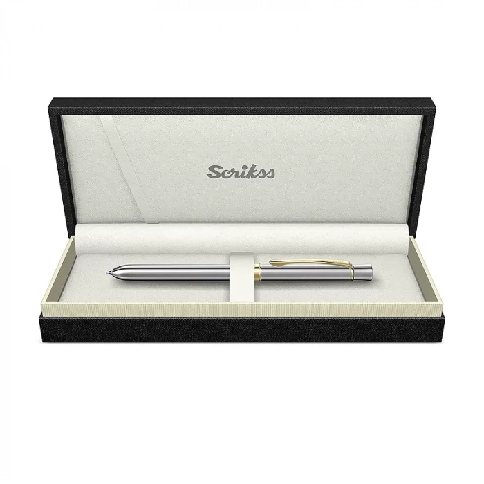 SCRİKSS 93 TRİO MULTİ FONKSİYON KALEM GOLD-KROM
