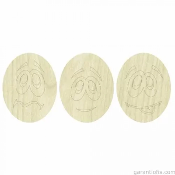 Hobi-Art KD 256 Yüz Figürlü Mini Ahşap Obje