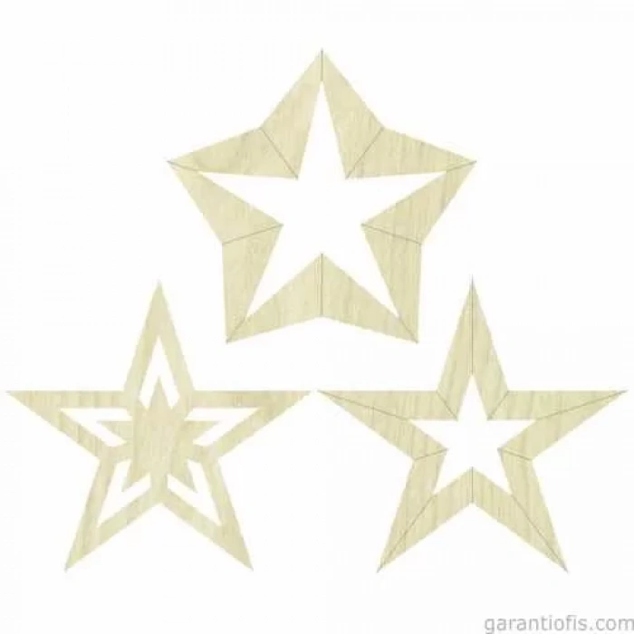 Hobi-Art KD 279 Yıldız Figürlü Mini Ahşap Obje