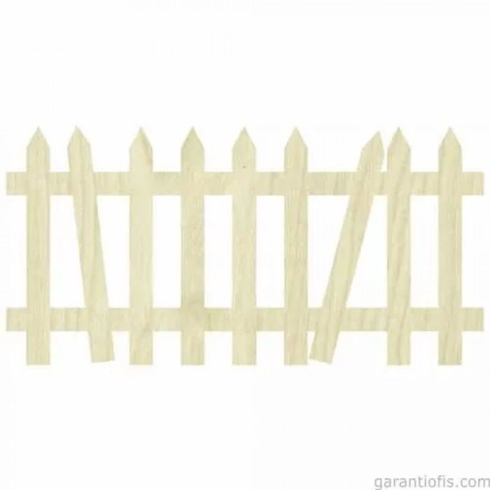 Hobi-Art KD 282 Bahçe Çiti Figürlü Mini Ahşap Obje