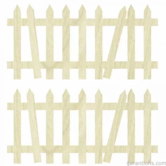 Hobi-Art KD 283 Bahçe Çiti Figürlü Mini Ahşap Obje