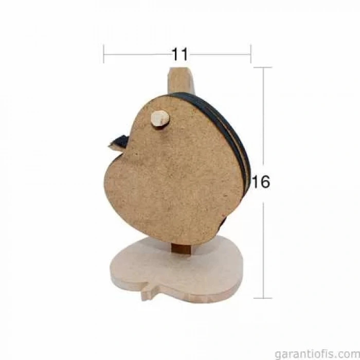 Hobi-Art L 257 Ham Ahşap Elma Tasarımlı Bardak Altlığı