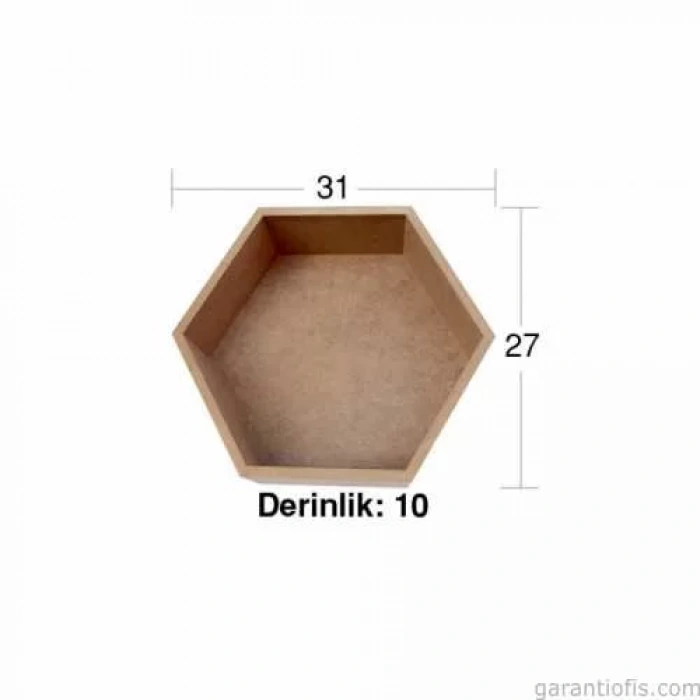 Hobi-Art L 243 Ham Ahşap Petek Tasarımlı Raf