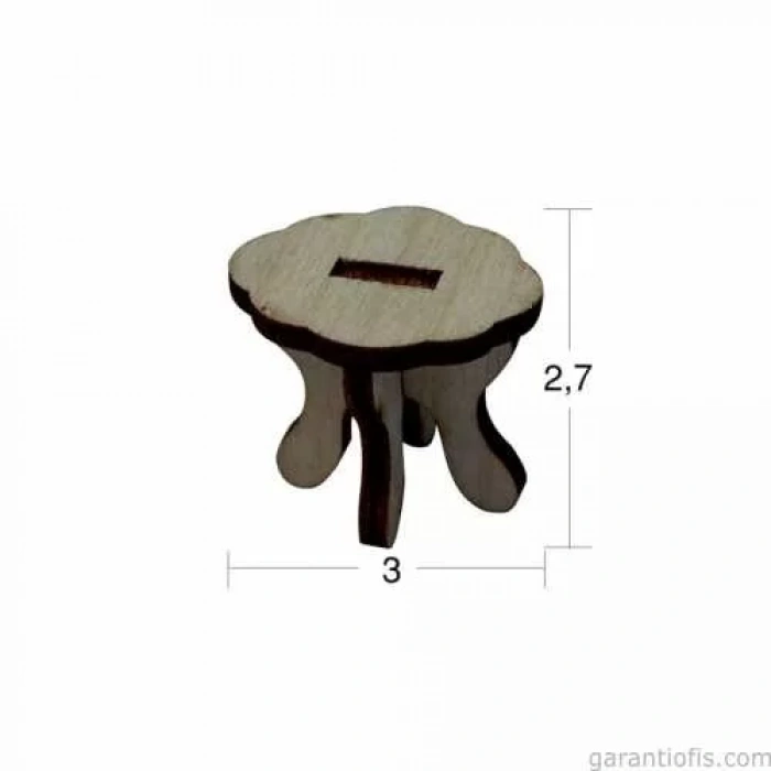 Hobi-Art MN 19 Ham Ahşap Minyatür Obje