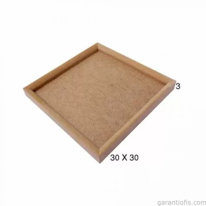 Hobi-Art PA 215 Boyanabilir Dekoratif Kare Ahşap Pano (Büyük Boy)