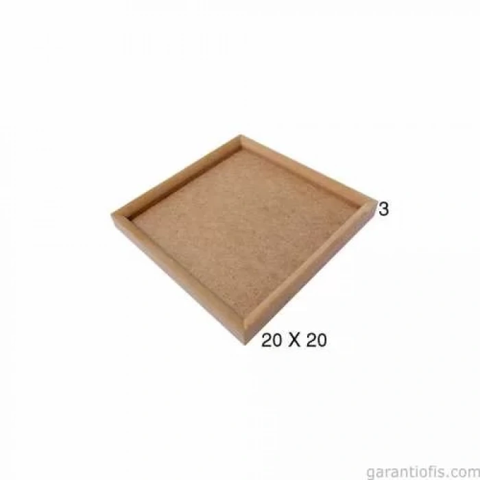 Hobi-Art PA 217 Boyanabilir Dekoratif Kare Ahşap Pano (Küçük Boy)