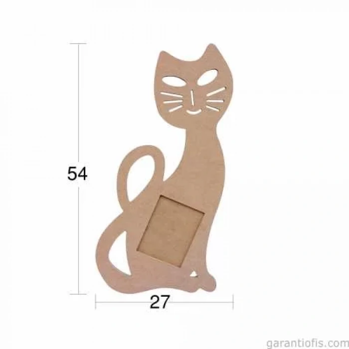 Hobi-Art ÇER 148 Dekoratif Kedi Tasarımlı Ahşap Resim Çerçevesi