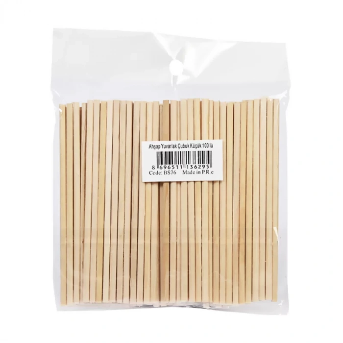 SÜDOR BS77 YUVARLAK BÜYÜK BOY AHŞAP ÇUBUK 50Lİ