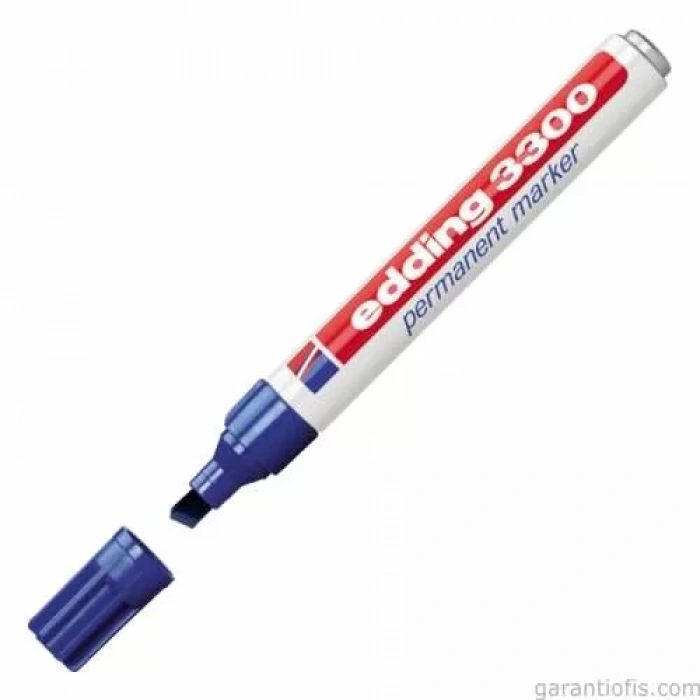 Edding 3300 Mavi Kesik Uçlu Permanent Marker Endüstriyel Kalem