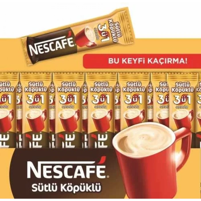 Nescafe 3 ü 1 Arada Sütlü Köpüklü Kahve (72 li Kutu)