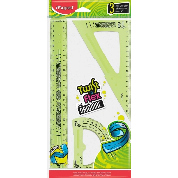 Maped Twistn Flex Esnek Cetvel Gönye Seti (30 cm)