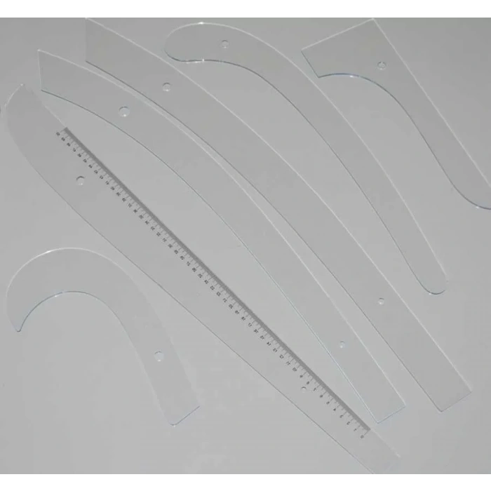 Plastik Riga Cetvel Takımı (6 Parça)