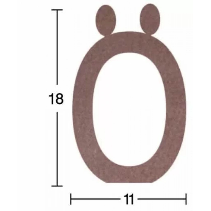 Hobi-Art H 19 Ayakta Durabilen Ahşap Ö Harfi (18 mm Kalınlık)