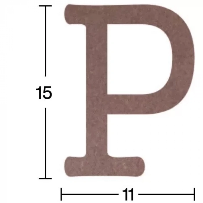 Hobi-Art H 20 Ayakta Durabilen Ahşap P Harfi (18 mm Kalınlık)