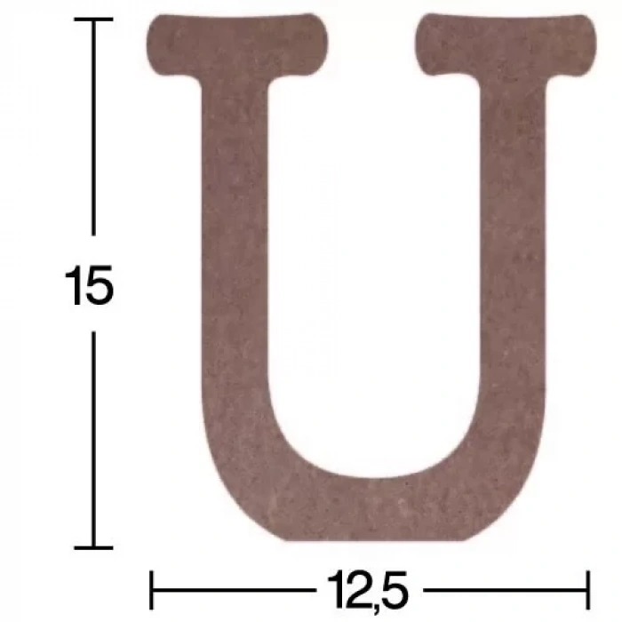 Hobi-Art H 25 Ayakta Durabilen Ahşap U Harfi (18 mm Kalınlık)