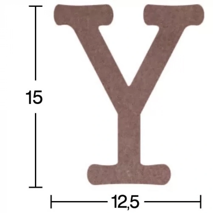 Hobi-Art H 28 Ayakta Durabilen Ahşap Y Harfi (18 mm Kalınlık)