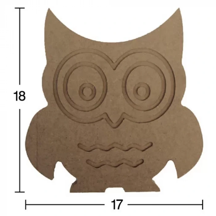 Hobi-Art H 60 Ayakta Durabilen Ahşap Baykuş (18 mm Kalınlık)