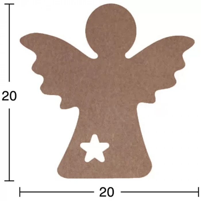 Hobi-Art H 70 Ayakta Durabilen Ahşap Melek (18 mm Kalınlık)