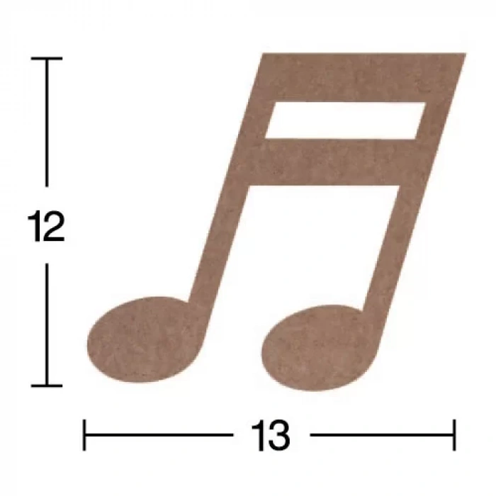 Hobi-Art H 92 Ayakta Durabilen Ahşap Müzik Notası (18 mm Kalınlık)