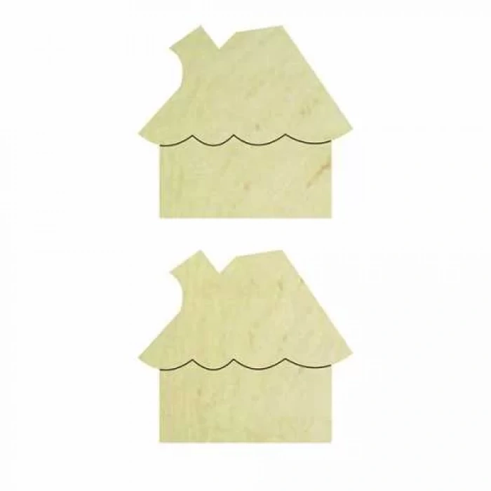 Hobi-Art KD 295 Ev Figürlü Mini Ahşap Obje