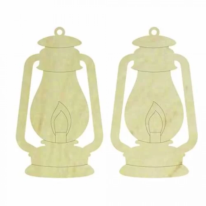 Hobi-Art KD 340 Gaz Lambası Figürlü Mini Ahşap Obje