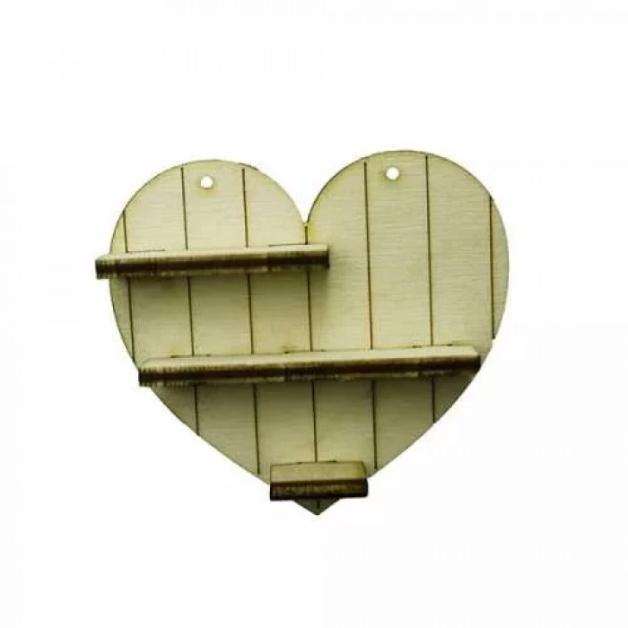 Hobi-Art KD 341 Kalp Figürlü Mini Ahşap Obje