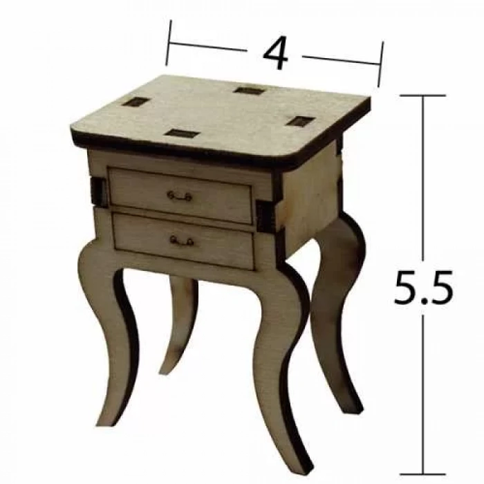 Hobi-Art MN 43 Ham Ahşap Minyatür Obje