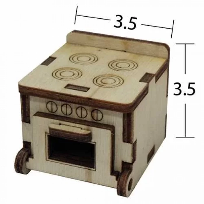 Hobi-Art MN 45 Ham Ahşap Minyatür Obje