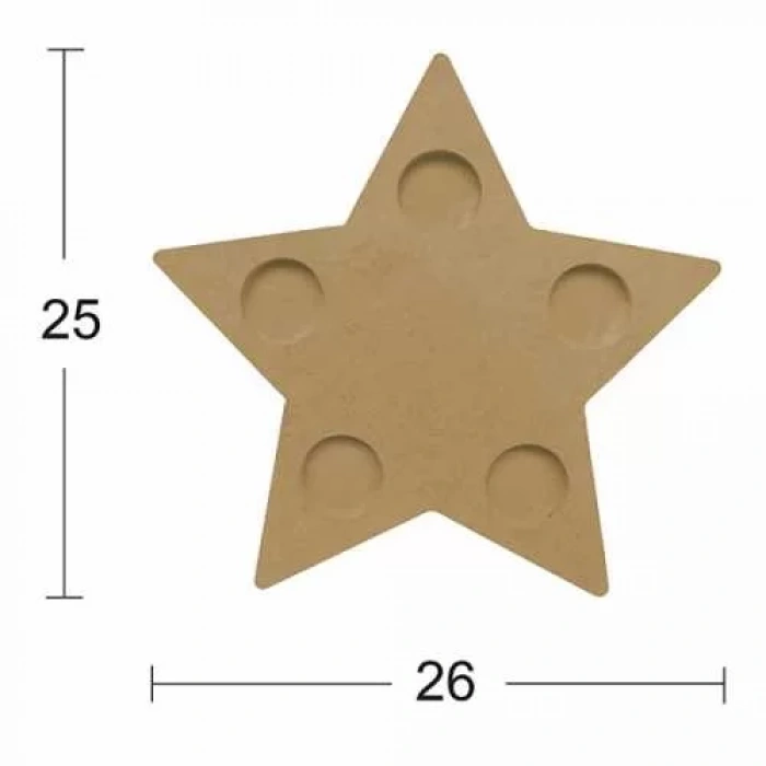 Hobi-Art M 12 Boyanabilir Dekoratif Ham Ahşap Mumluk