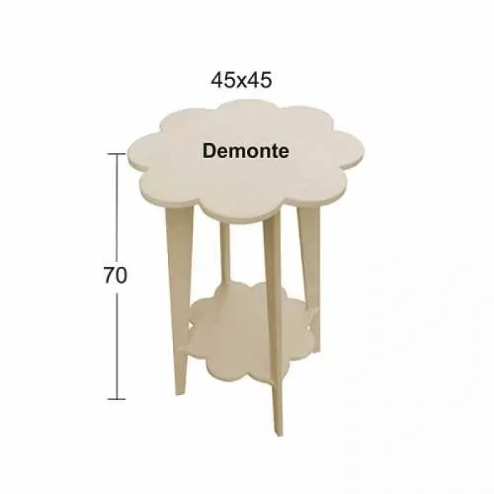 Hobi-Art SP 566 Demonte Boyanabilir Ham Ahşap Dekoratif Sehpa