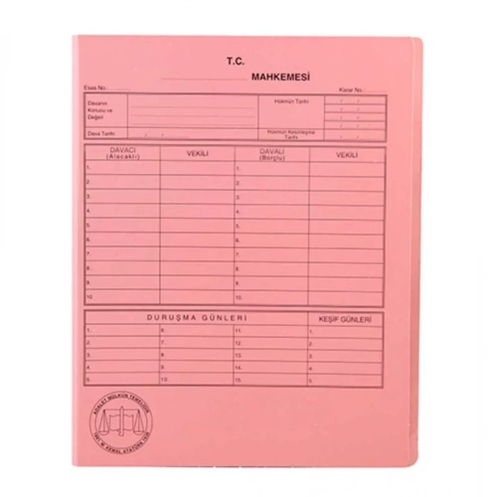 Skops Lüks Karton Dava / Mahkeme Dosyası  (50 li Paket)