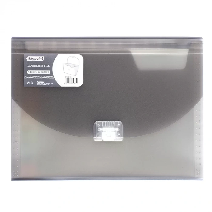 Bigpoint BP262 Körüklü Dosya Dumanlı A4 Kilitli 13 Cepli