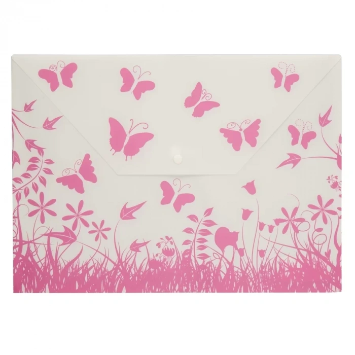 Bigpoint BP236 Çıtçıtlı A4 Dosya Kelebek Desenli (12 li Paket)