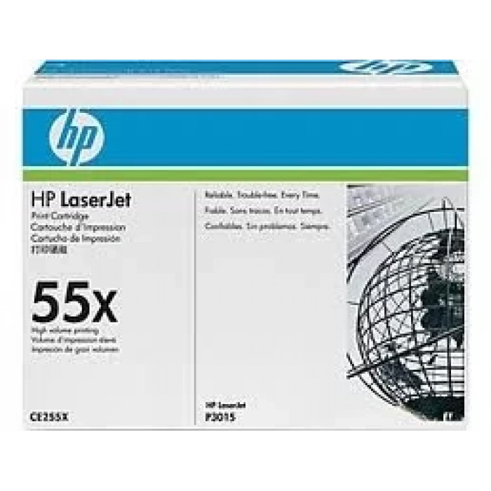 HP CE255X (55X) SIYAH YUKSEK KAPASITELI TONER 12.000 SAYFA
