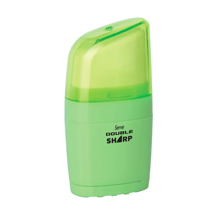 SERVE DOUBLE SHARP SİLGİLİ KALEMTRAŞ NANE YEŞİLİ