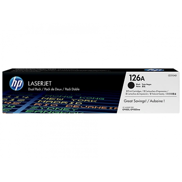 HP CE310AD (126A) SIYAH 2 LI PAKET TONER 1.200 SAYFA