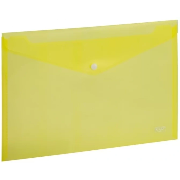 Kraf 1209 Sarı Çıtçıtlı A4 Dosya (12 li Paket)